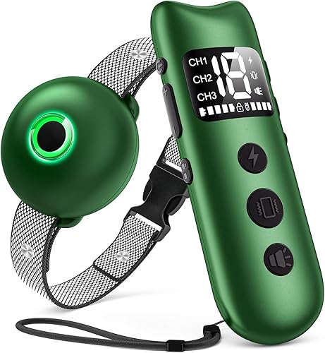 Miniatura 1 de Collar de entrenamiento mejorado para perros con control remoto collar electrónico de 2600 pies para perros grandes medianos y pequeños collar de