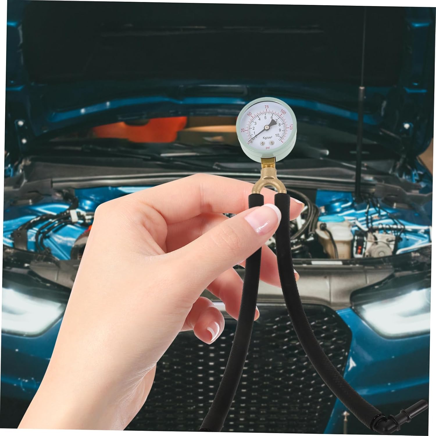 Car Fuel Pressure Gauge Gasoline Pressure Test Gauge Kit Easy to Use for Automotive Maintenance and Repairs