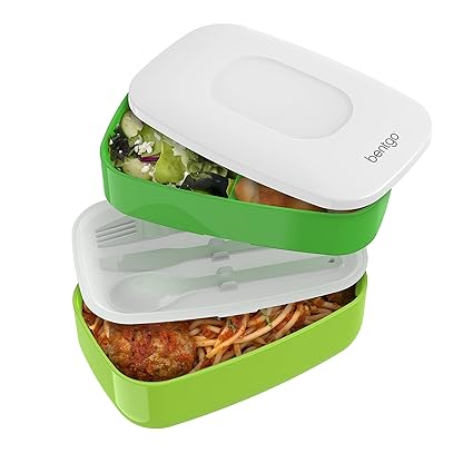 Bentgo All-in-One Stackable Lunch/Bento Box, Green