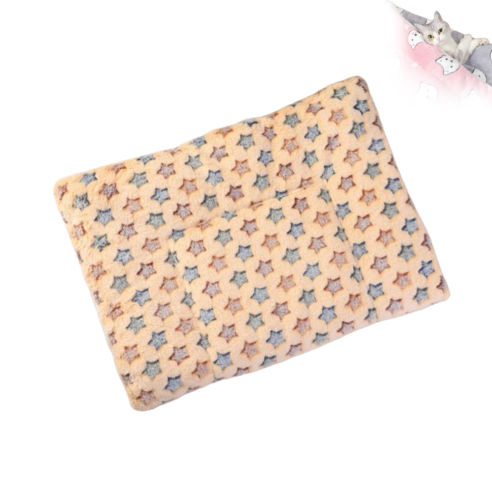 WEJDYKG Cosy Calming Cat Blanket, Cozy Calming Cat Blanket, Calming Blanket for Cats, Cozy Kitty Bed for Indoor Cats Calming Thick for Anxiety and Stress (XX-Large,G)