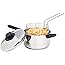 KitchenCraft KCCHIPLRG Large Chip Pan with Basket and Lid, Induction Safe, Stainless Steel, 20 cm, Silver