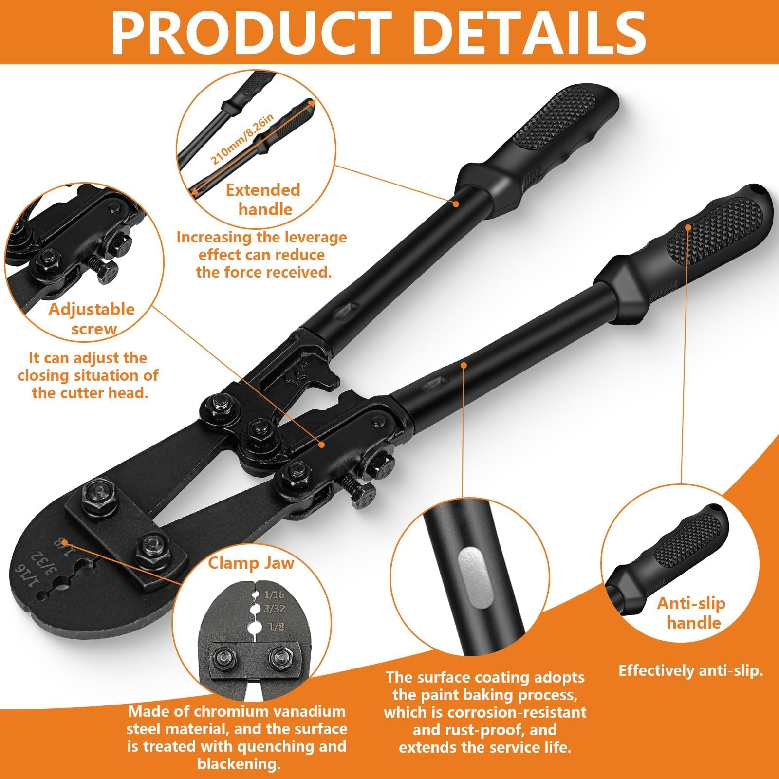 TooTaci Herramienta de Engaste para Cables de Hasta 3.2mm – Prensador de Alambre para Manguitos de Bucle, Ovalados y Dobles de Aluminio de 1.5mm a 3.2mm | Crimpadora de cables de avión para manguitos ovalados de aluminio, manguitos dobles, crimpadores de