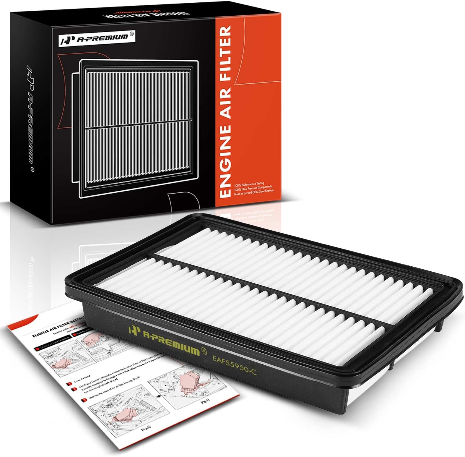 Engine Air Filter Compatible with Mazda Protege 1995-2003, Protege5 2002-2003, 1.5L 1.6L 1.8L 2.0L