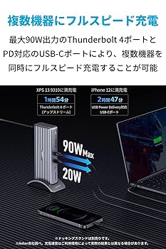 分配器・切替器 PowerExpandElite12-in-1Thunderbolt 4Dock Anker PowerExpand Elite 12-in-1 Thunderbolt 4 Dock (APEX) 用