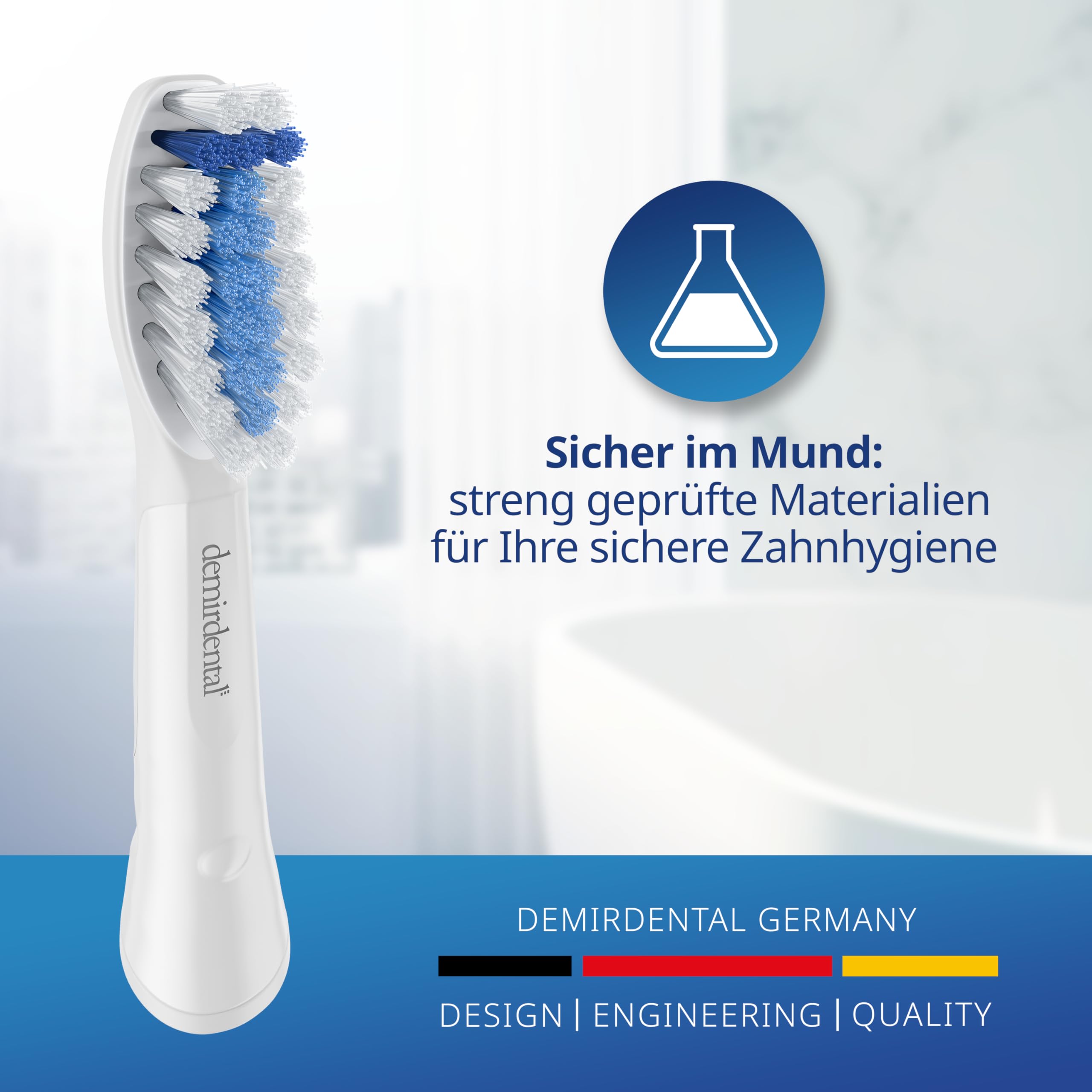 demirdental Aufsteckbürsten passend für Oral-B Pulsonic Aufsteckbürsten, Extra Clean, harte, 20er Pack