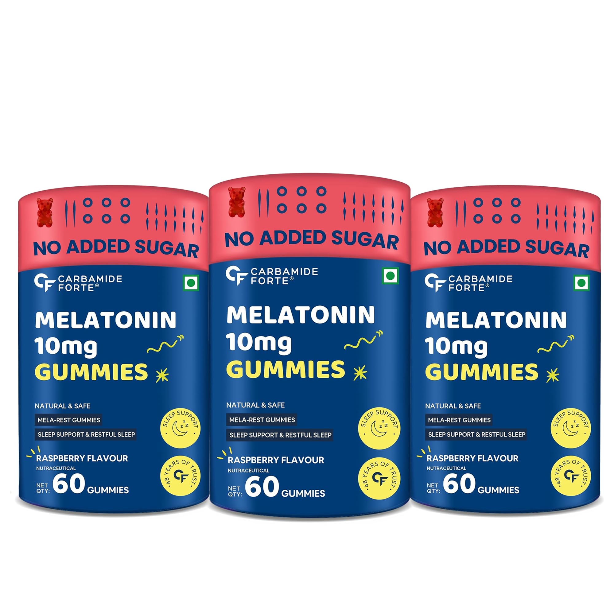 Melatonin 10mg sleep Gummies for Men & Women | Sleep Supplements- 60 Veg Gummies (Pack of 3)