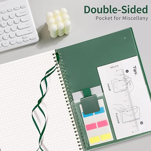 Vista 66 de AHGXG Diario de puntos y viñetas – Cuaderno de espiral de cuadrícula de puntos de 8.5 x 11 pulgadas, cuaderno de puntos grande A4, papel grueso