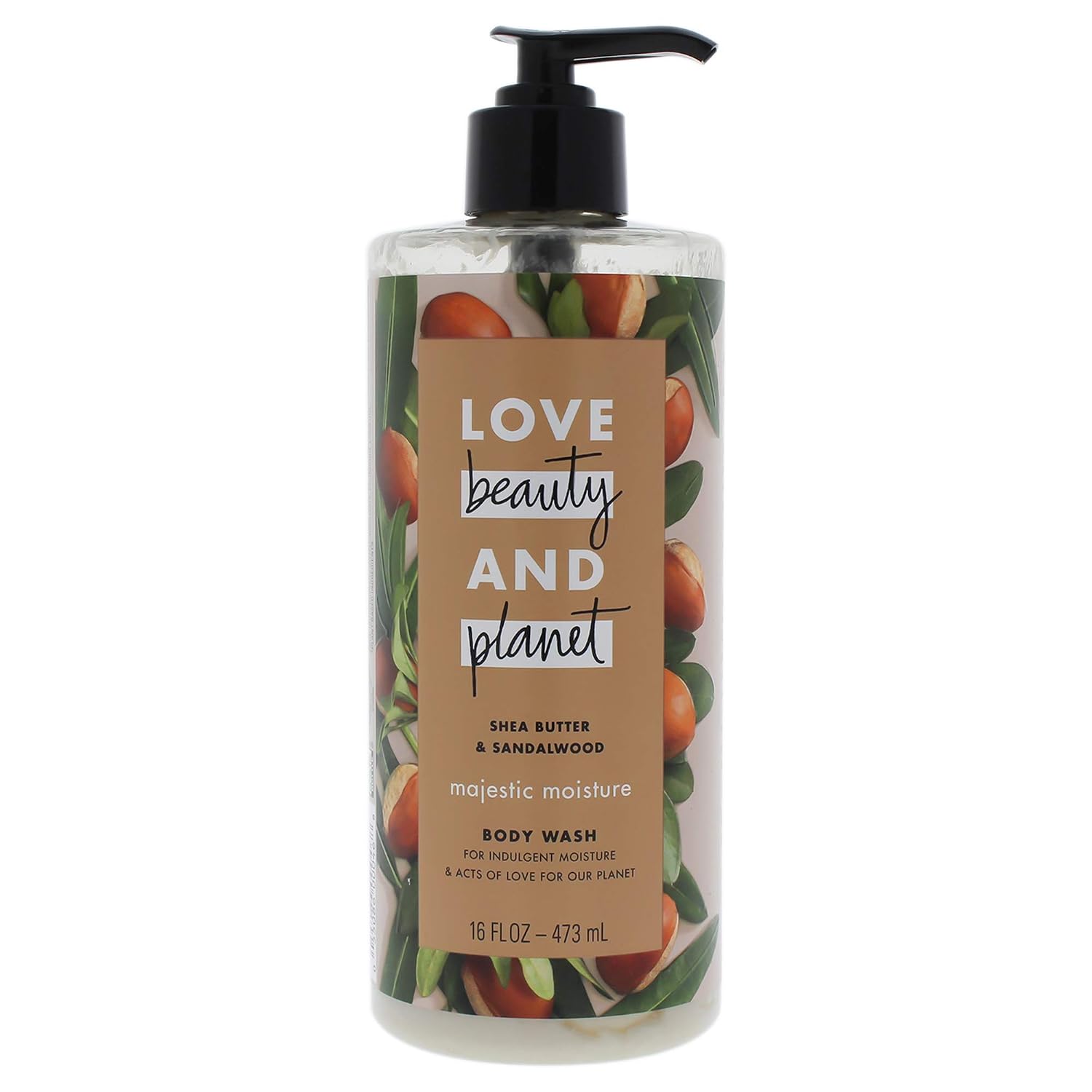 Unilever Love Beauty & Planet Shea Butter & Sandalwood Majestic Moisture Body Wash 16oz, 16 Oz