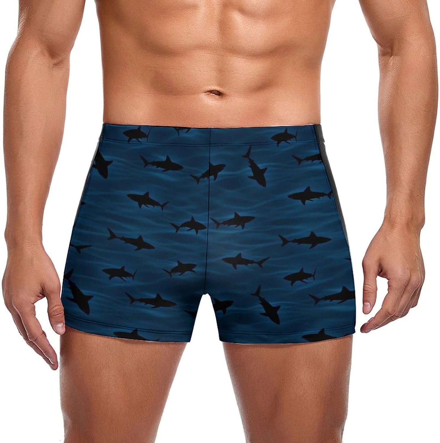 Men's Swim Boxer Briefs Quick Dry Tight Swimsuit Shorts for Summer Pool Training and Water Sports