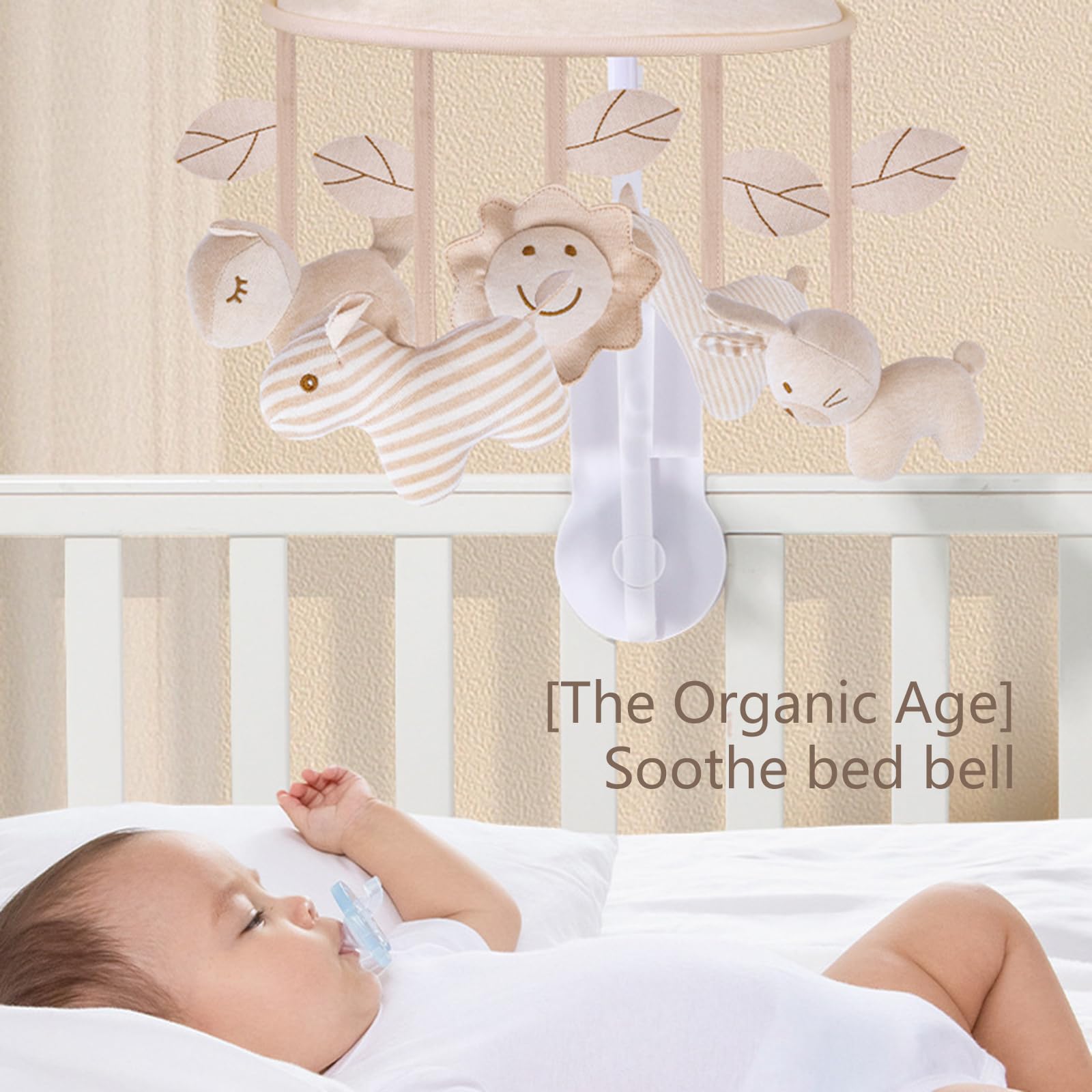 Colgante móvil para cuna, juguete para decoración de guardería, caja de música, seguimiento visual y desarrollo auditivo sensorial, campanas de cama para recién nacidos, móvil musical para el