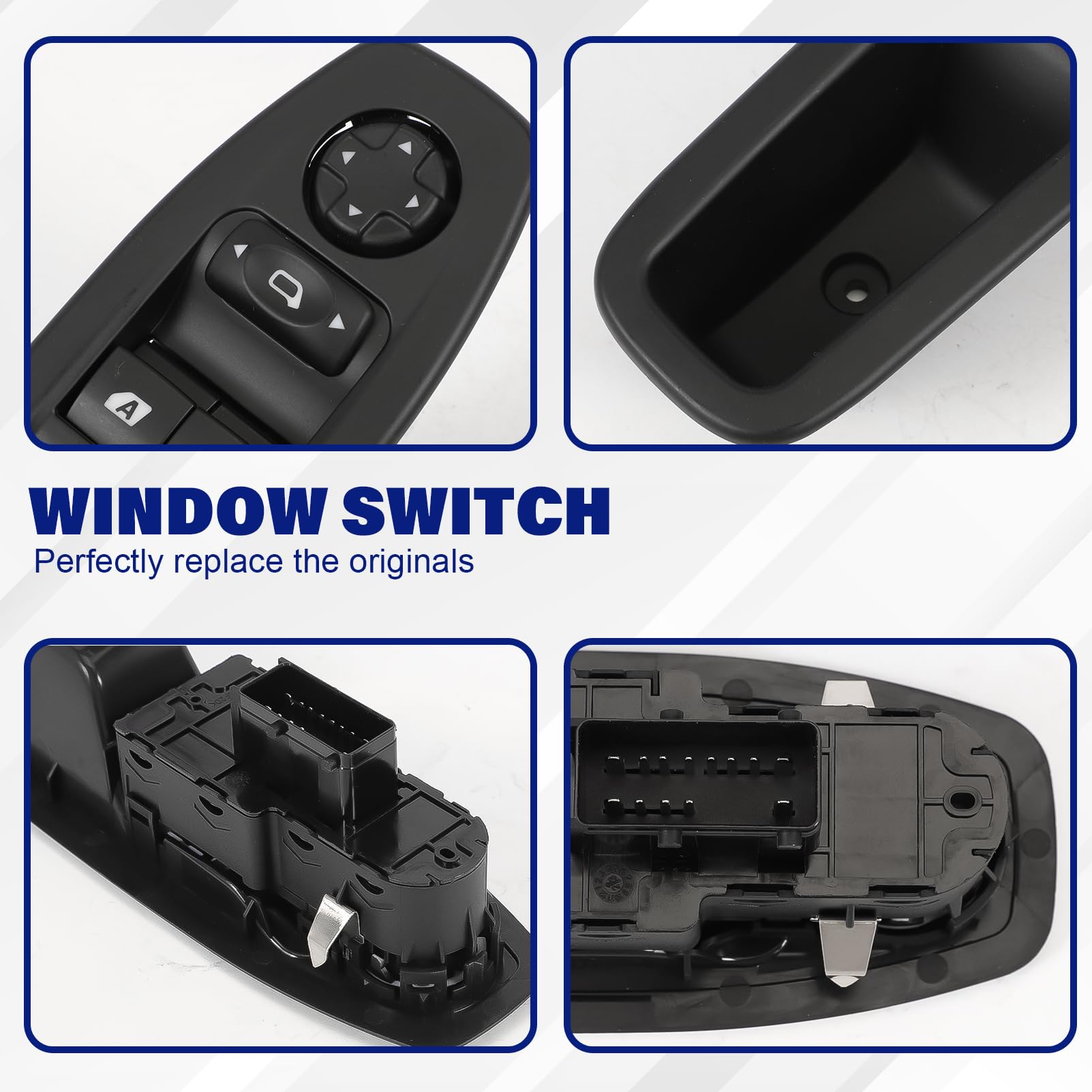 Alzacristallo Interruttore Auto Elettrico (lato guidatore) 96758211ZD pulsante Interruttore Interruttore di Controllo per Peug-eot 208 I 3 Porte