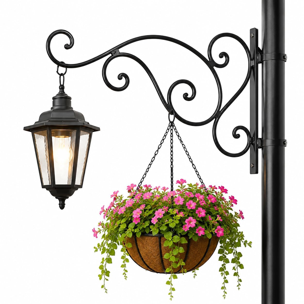 Hanging Plants Bracket, Wall Planter Hook with Iron Screws Included, Decorative Plant Hanger for Bird Feeders, Wind Chimes Indoor, Flower Pot, Lantern, Outdoor Indoor Patio Decor-image-31