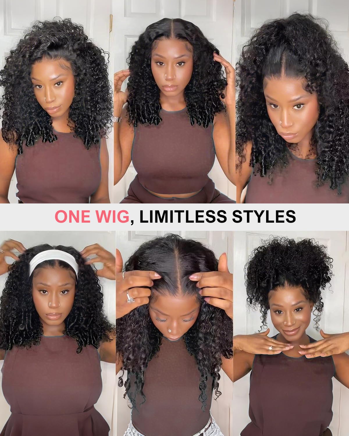Burmese Curly 9 x 6 bezklejowa peruka z ludzkimi włosami ze spiralnymi końcami loków, 61 cm, 200 gęstości, wstępnie wycięta, wstępnie wycięta peruka i Go HD Lace Closure Wig Effortless Style