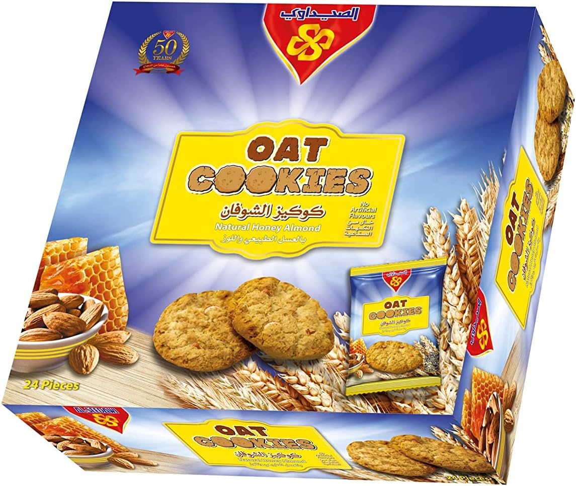 Oat Cookies with Natural Honey and Almond 1 x 24pcs x 9gm