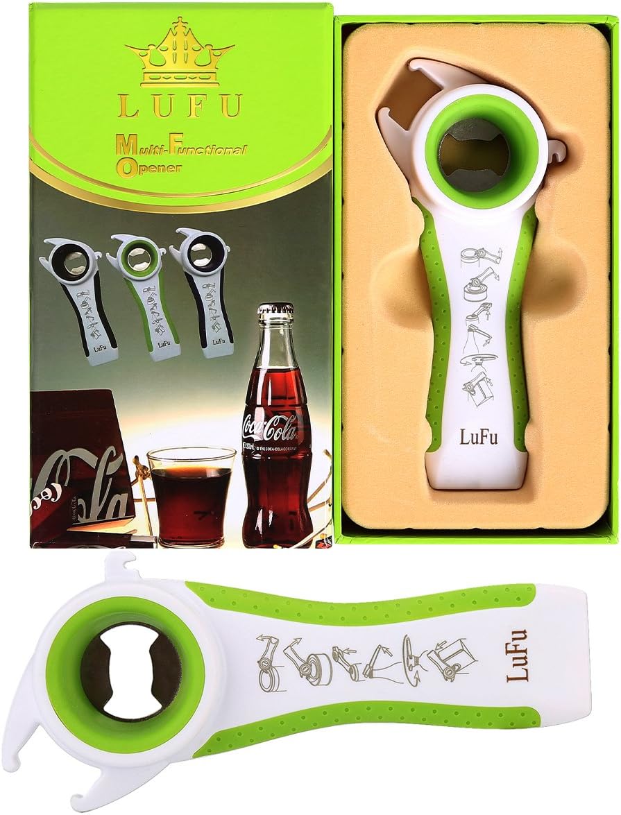 Blасk Frіdау - 80% оƒƒ LUFU Multi-Function Professional 6 in 1 Bottle Opener. Being Effort-Saving, Safe and efficient in Bottle Opening, Comfortable Beautiful Non-Slip Handle with Rubber Coating. (Green)