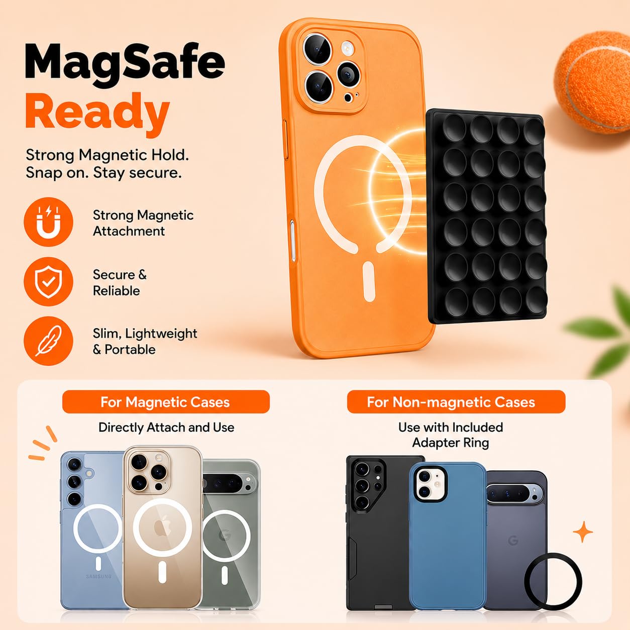 Mizi Magnetic Phone Grip - Mag Safe & Strong Hold -9