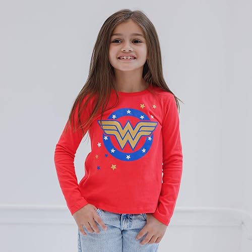 Miniatura 2 de DC Comics Liga de la Justicia Batman Superman Wonder Woman - Paquete de 3 camisetas de manga larga para niños pequeños y grandes