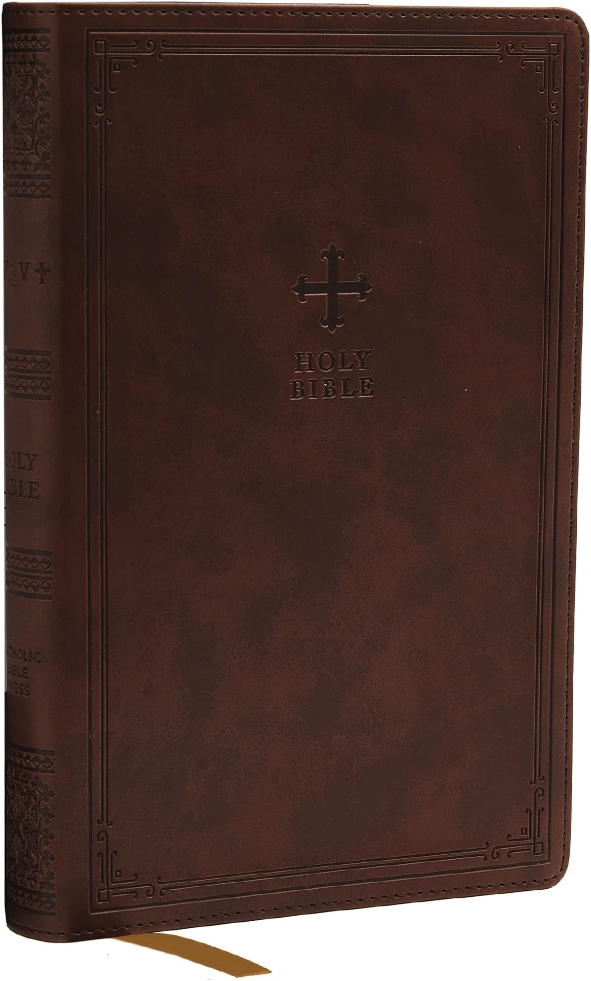 The Holy Bible: New Revised Standard Version, Brown Leathersoft, Catholic Edition, Comfort Print Imitation Leather – March 3, 2020
