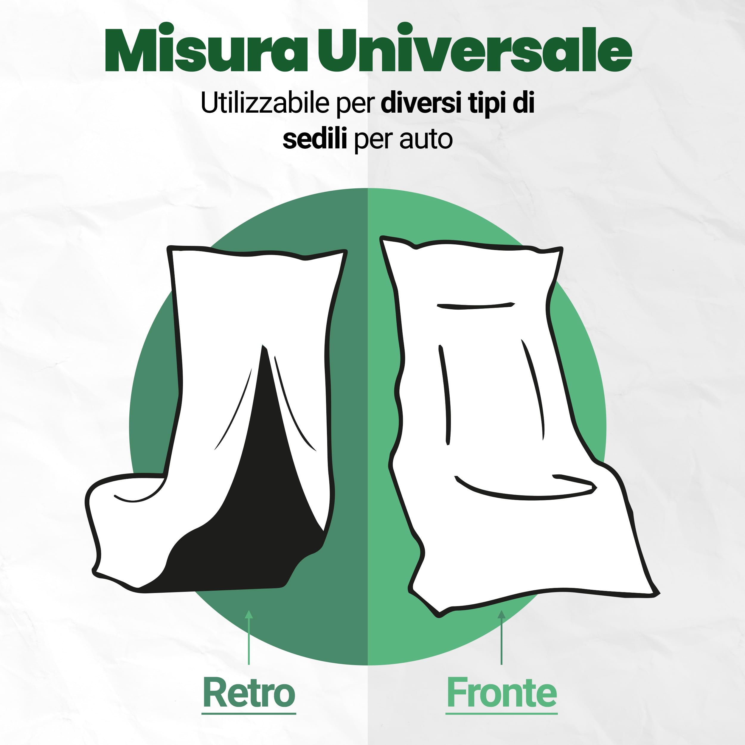 PLASTISAK - Bobina Coprisedili Usa e Getta Universali 125 Pezzi in Plastica Bianca - Coprisedili Usa e Getta per Auto per Officine, Concessionarie, Carrozzerie