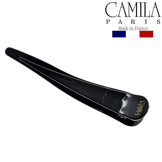 Camila Paris CP922B French Flat Hair Clips for Women, 3.75 Inch Duckbill Alligator Hair Clip, Girl Flat Claw Clips Styling Accessories for Women, Strong Non Slip Grip Jaw Clip, Made in France