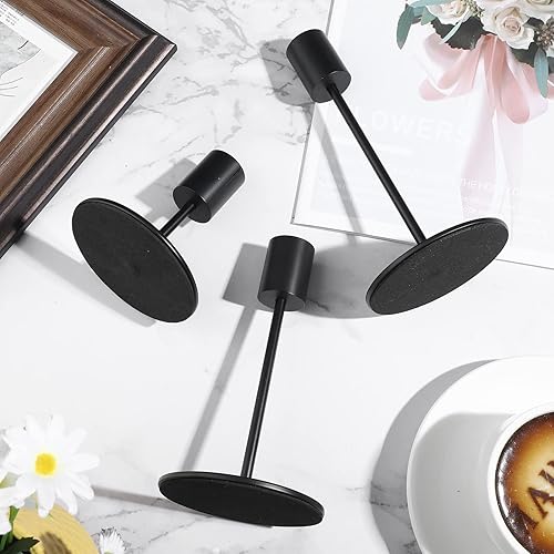 Miniatura 4 de Sieral Portavelas cónicos a granel, juego de candelabros modernos decorativos de metal para boda, aniversario, hogar, comedor, centro de mesa