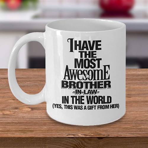 Miniatura 3 de Taza de café con texto en inglés "I Have the Most Awesome Brother-in-Law in the World, ideal para regalo de cumpleaños, día festivo, Navidad, para