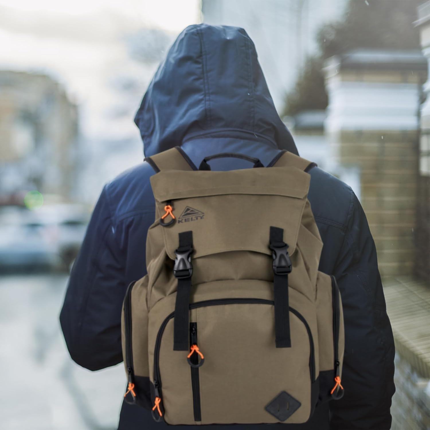 Kelty Hiking Backpacks 23 L Canvas Travel Laptop Backpack for Men Women, 18" Business Work Rucksack College Computer Bag (Olive Travel Pack) - Image 7