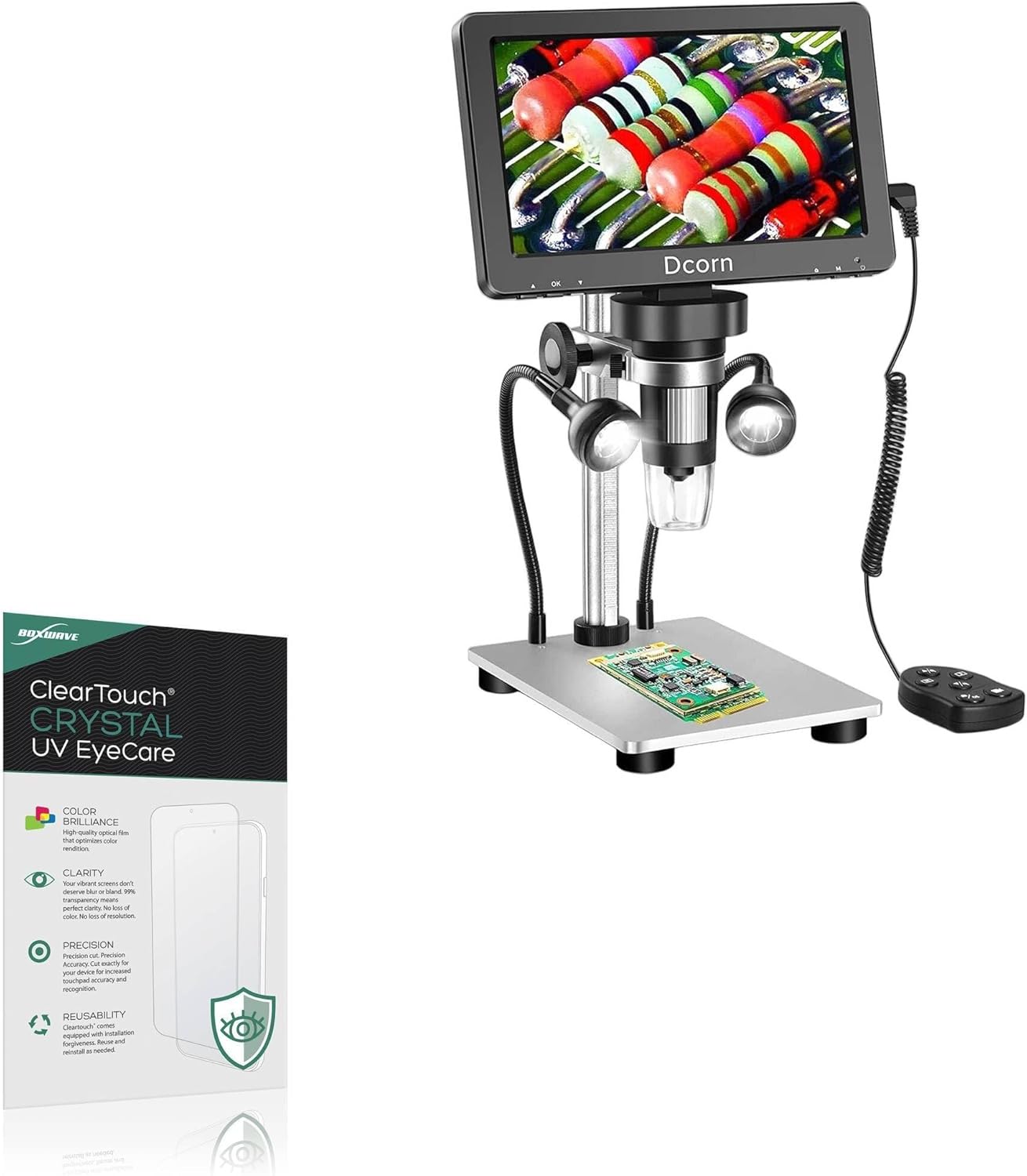 BoxWave Screen Protector Compatible with Dcorn Digital Microscope (7 in) - ClearTouch Crystal Anti-UV EyeCare (2-Pack), Filters Out Harmful Blue Light Reduce Fatigue