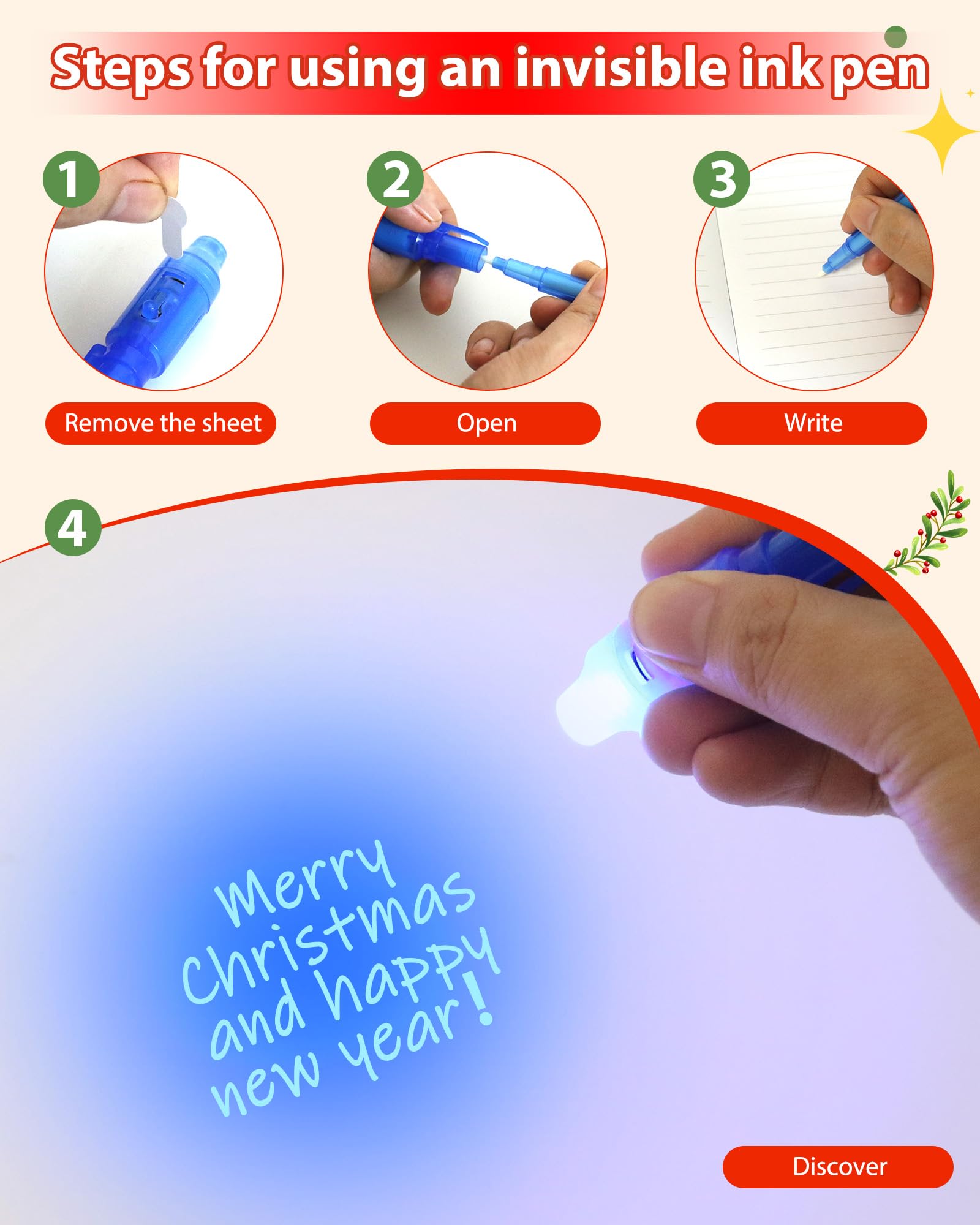 Amazon.com: Invisible Ink Pen with UV Light, 36 Pcs Spy Pens