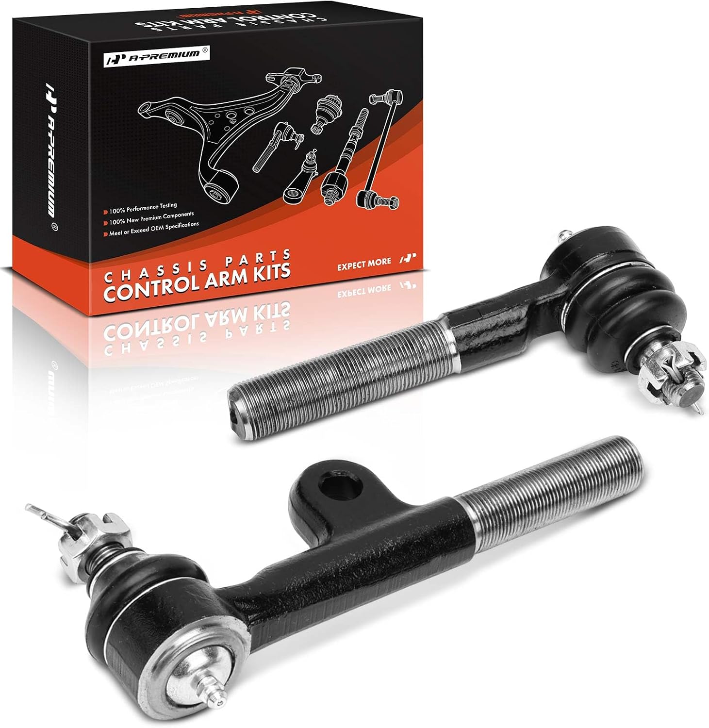 A-Premium 2 x Front Inner Tie Rod Ends, Compatible with Toyota Land Cruiser 1991-1997 & Lexus LX450 1996-1997, Sport Utility