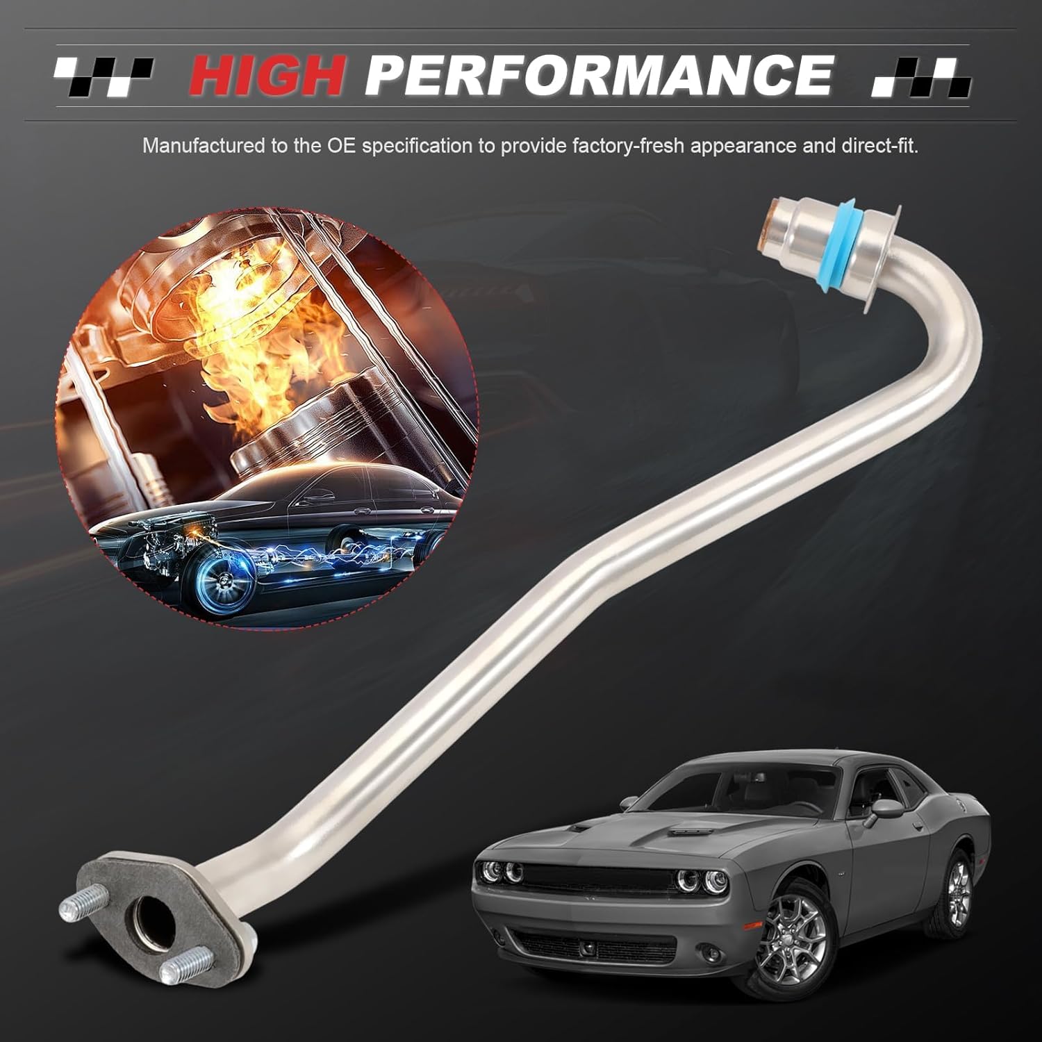 EGR Valve to Intake Plenum Tube Line for 3.5L, Charger 2006-2010, Challenger 2009-2010, Magnum 2005-2008 4593582AA