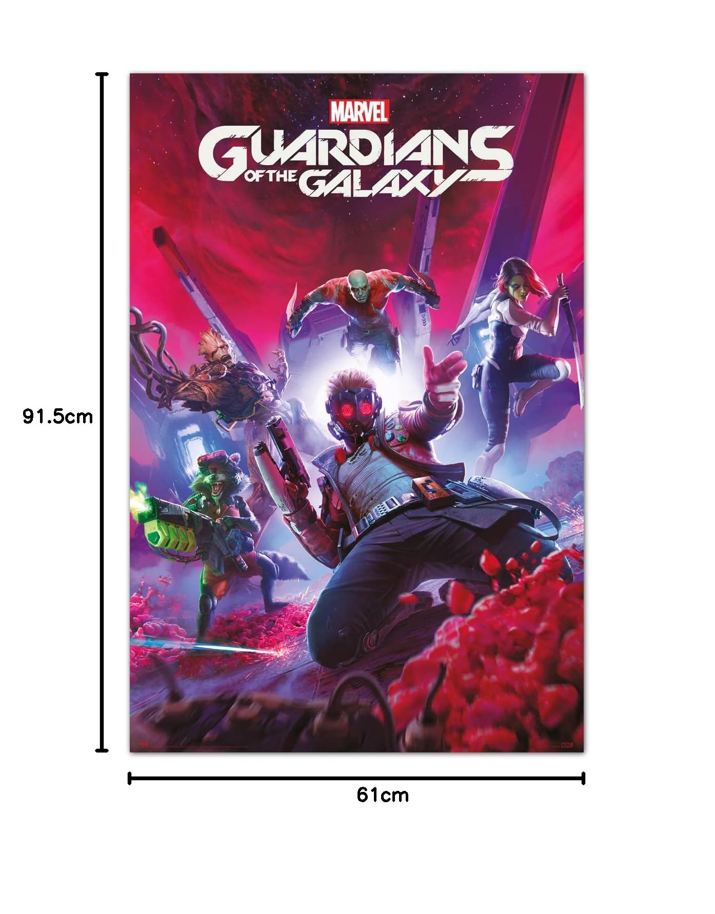 Official Marvel Guardians of The Galaxy Poster - 35.8 x 24.2