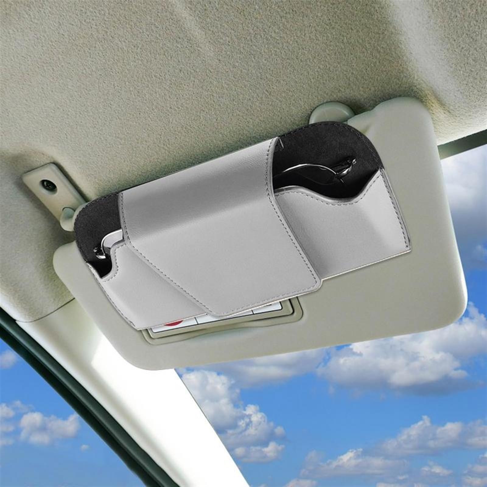 WITTSY Étui Lunettes Porte-Lunettes Portable De Voiture pour Seat pour Leon Voiture Visière Lunettes De Soleil Étui Organisateur (Color : C)