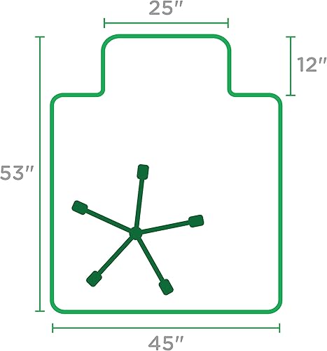 Miniatura 4 de Dimex Tapete de oficina de pelo bajo con labio, 45 x 53 x 11 pulgadas