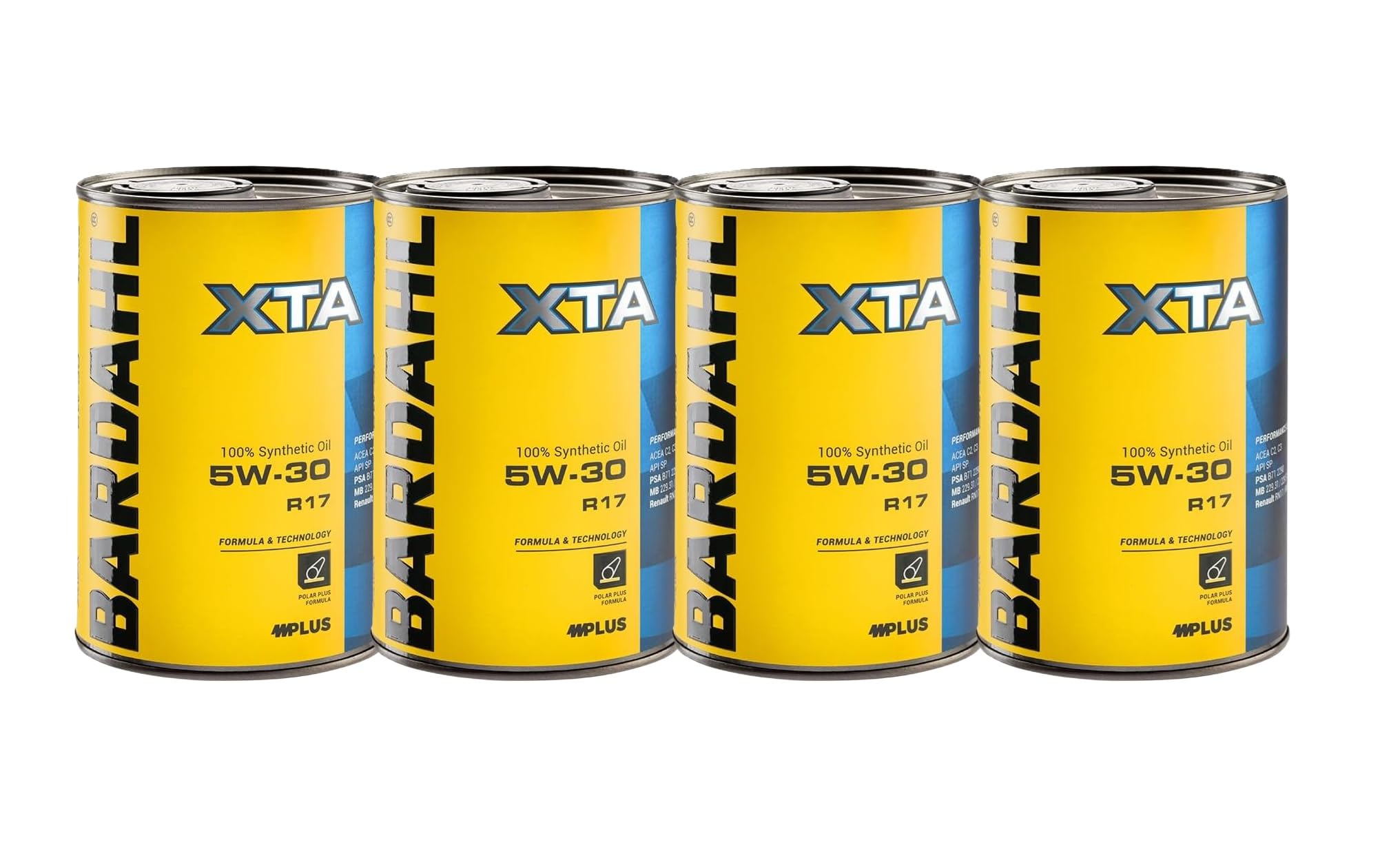 Bardahl - XTA R17 5W-30 4 LT Olio Motore per Auto, Lubrificante per Vetture Benzina e Diesel Equipaggiate di DPF o FAP, Pulisce gli Organi del Motore, con Formula Anti-Usura