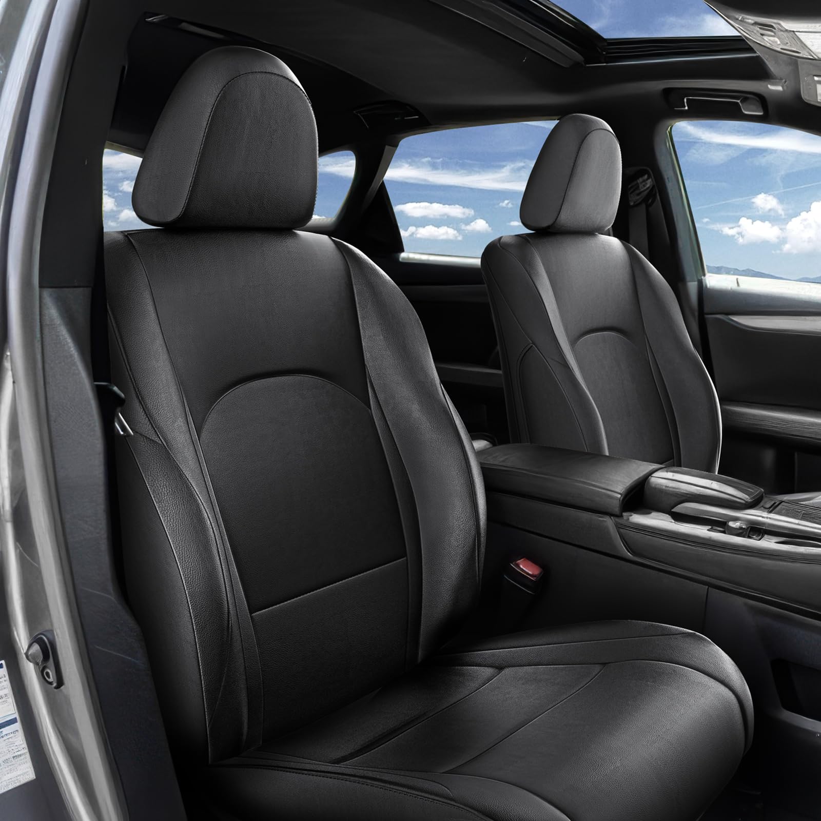 GIANT PANDA Front Car Seat Cover For Lexus,Faux Leather Bucket