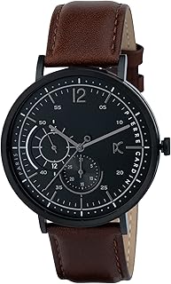 ساعة للرجال من بيير كاردان، CBN.3024، انالوج، بمينا أسود، بسوار بني