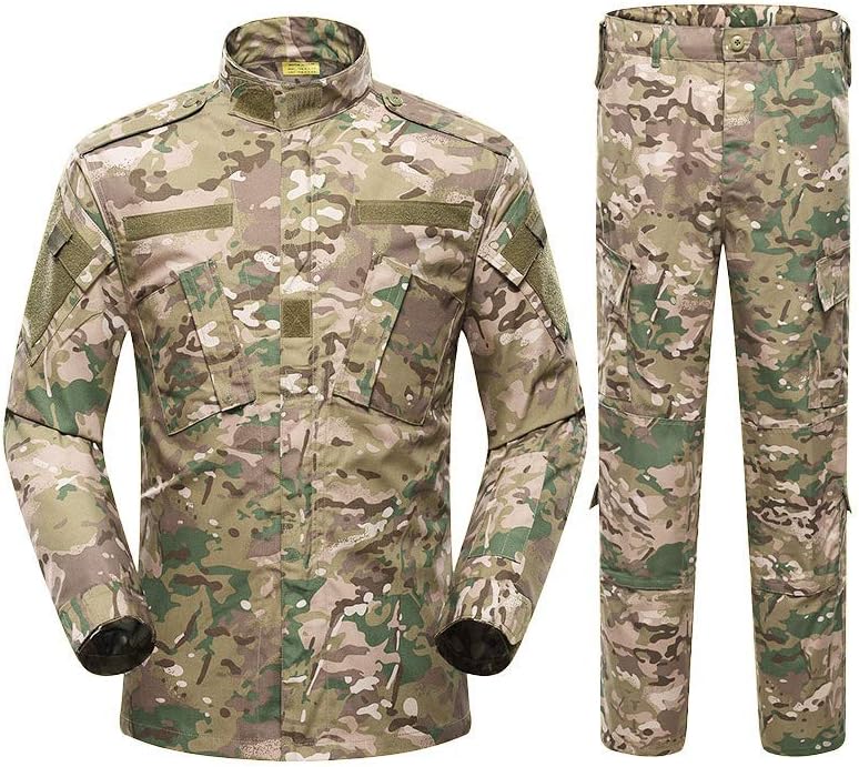 HEMA1 Men Tactical Suit Army Military Uniform Training Jacket & Pants Combat Coat Set