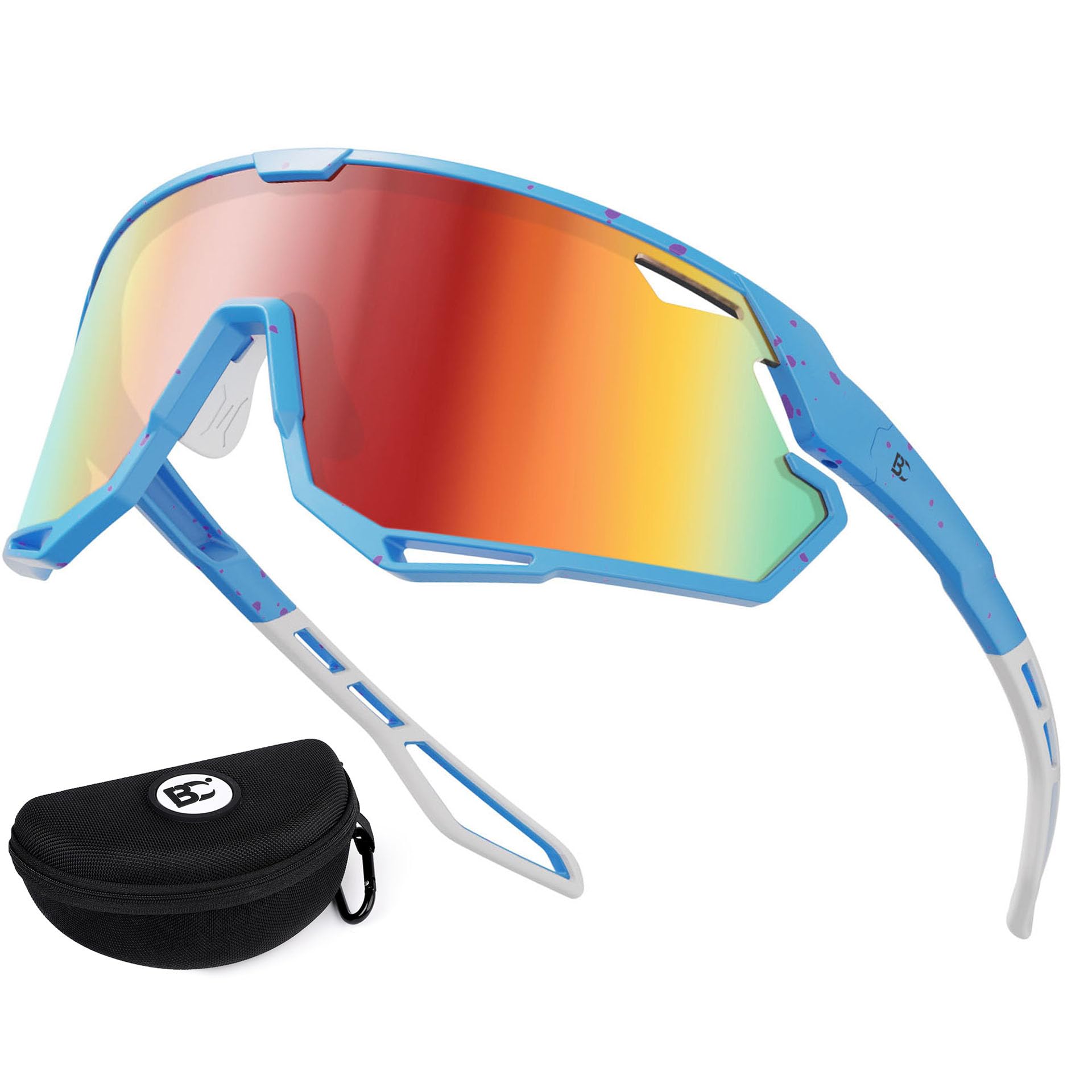 BIRCEN Sunglasses for Baseball Running Cycling : Wrap-around Sport Glasses