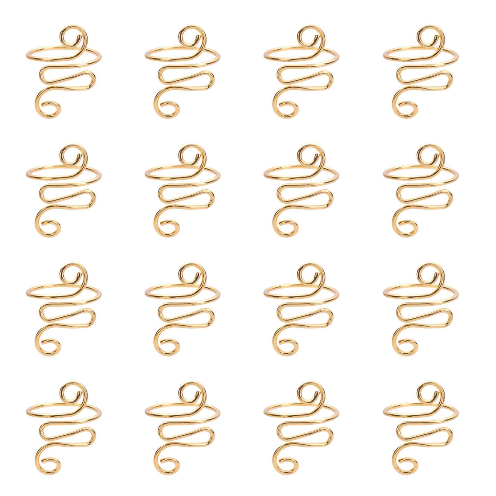 Tsophreniq Gold 20 Pcs Yarn Tension Rings Snake Shape Open Adjustable Crochet For Crocheting Knitting