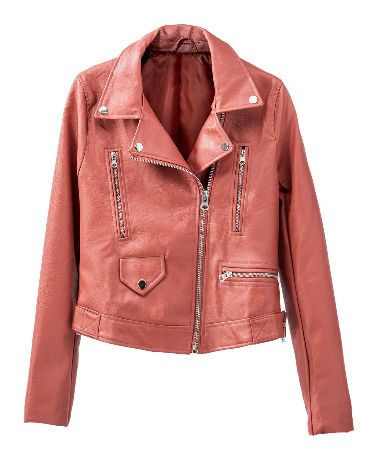 Women's Faux Leather Motorcycle Jacket