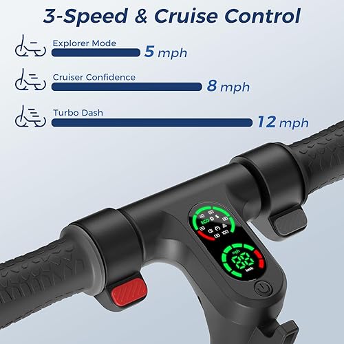 Miniatura 4 de ISINWHEEL S7 - Patinete eléctrico para niños de 8 a 14 años, 250W plegable y 3 alturas ajustables con 3 velocidades (4812 kmh), control de crucero,