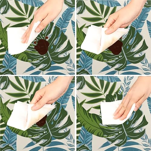 Vista 24 de Pardick Mantel redondo ajustable con diseño de flores de arte en acuarela con mantel elástico, mantel elástico redondo, impermeable, lavable, se