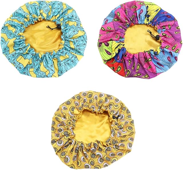 Milisten 3pcs Baby Satin Bonnet Sleeping Cap Night Sleep Caps For Baby Newborn Infant Toddler