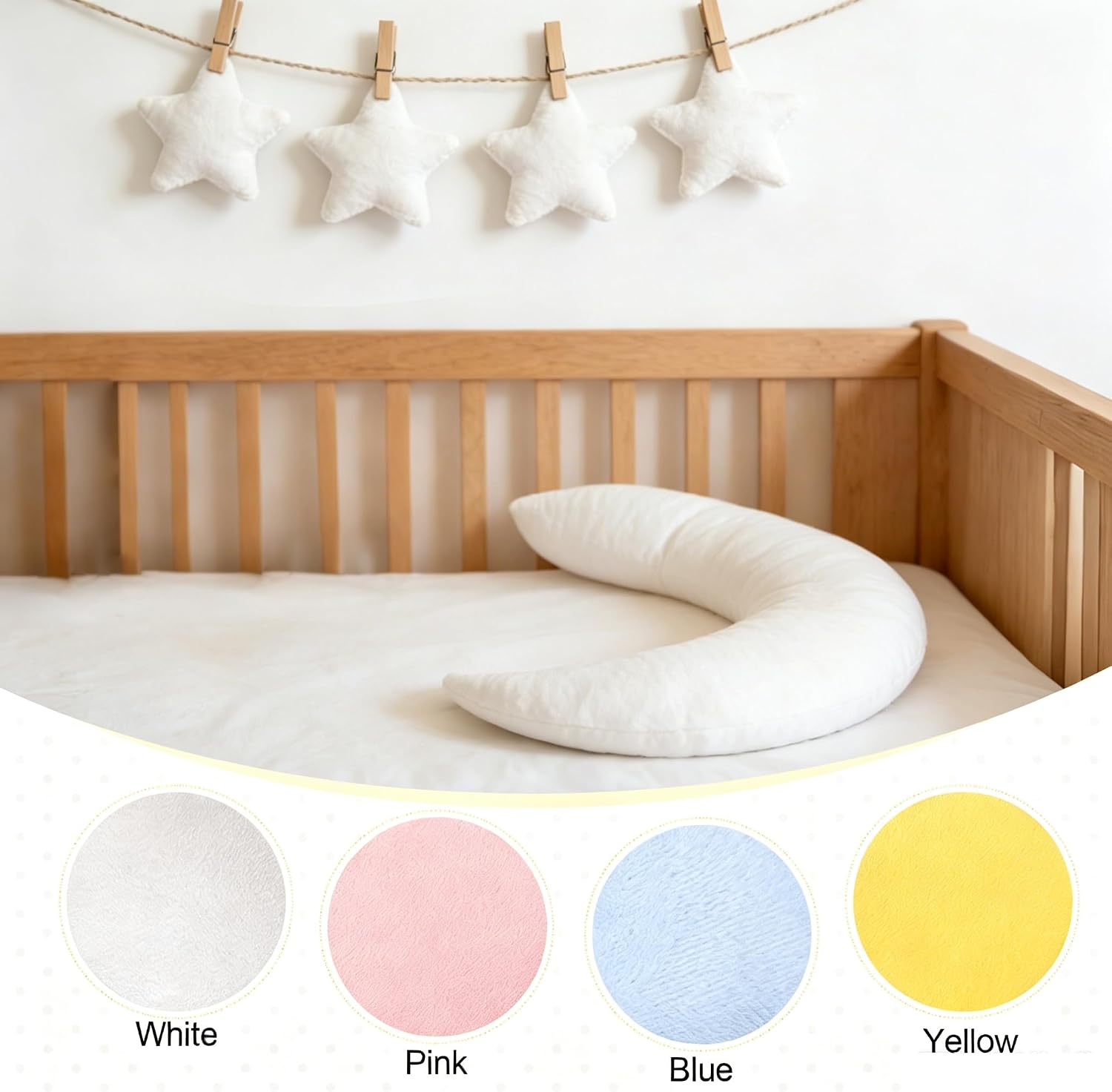 Newborn Photography Props 5Pcs Baby Moon Star Pillow Set Newborn Photography Posing Pillows Adjustable Photography Props, White