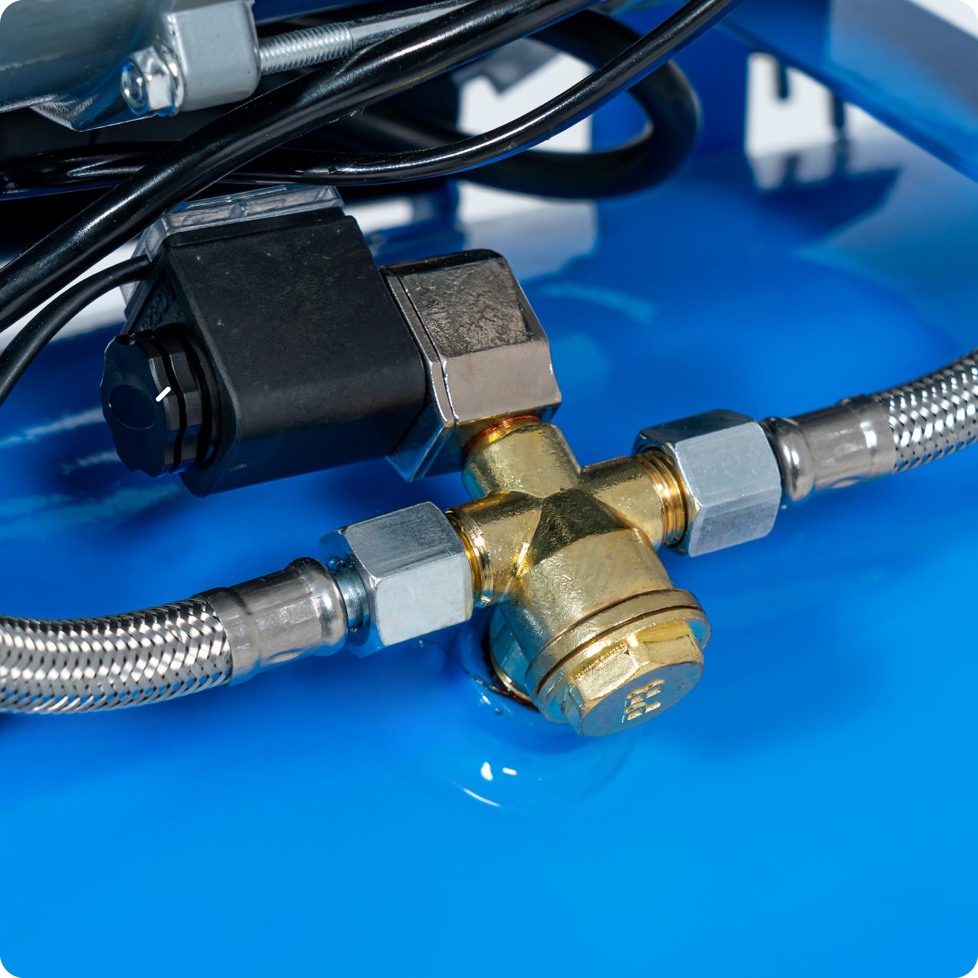 Compressore d'aria 50L, 8 Bar, 1500W / 3000W, oil-free o lubrificato ad olio, 250–380 l/min, 1/4", 2 uscite, manometro, riduttore di pressione, per officina, garage e pneumatici (2T-50L)
