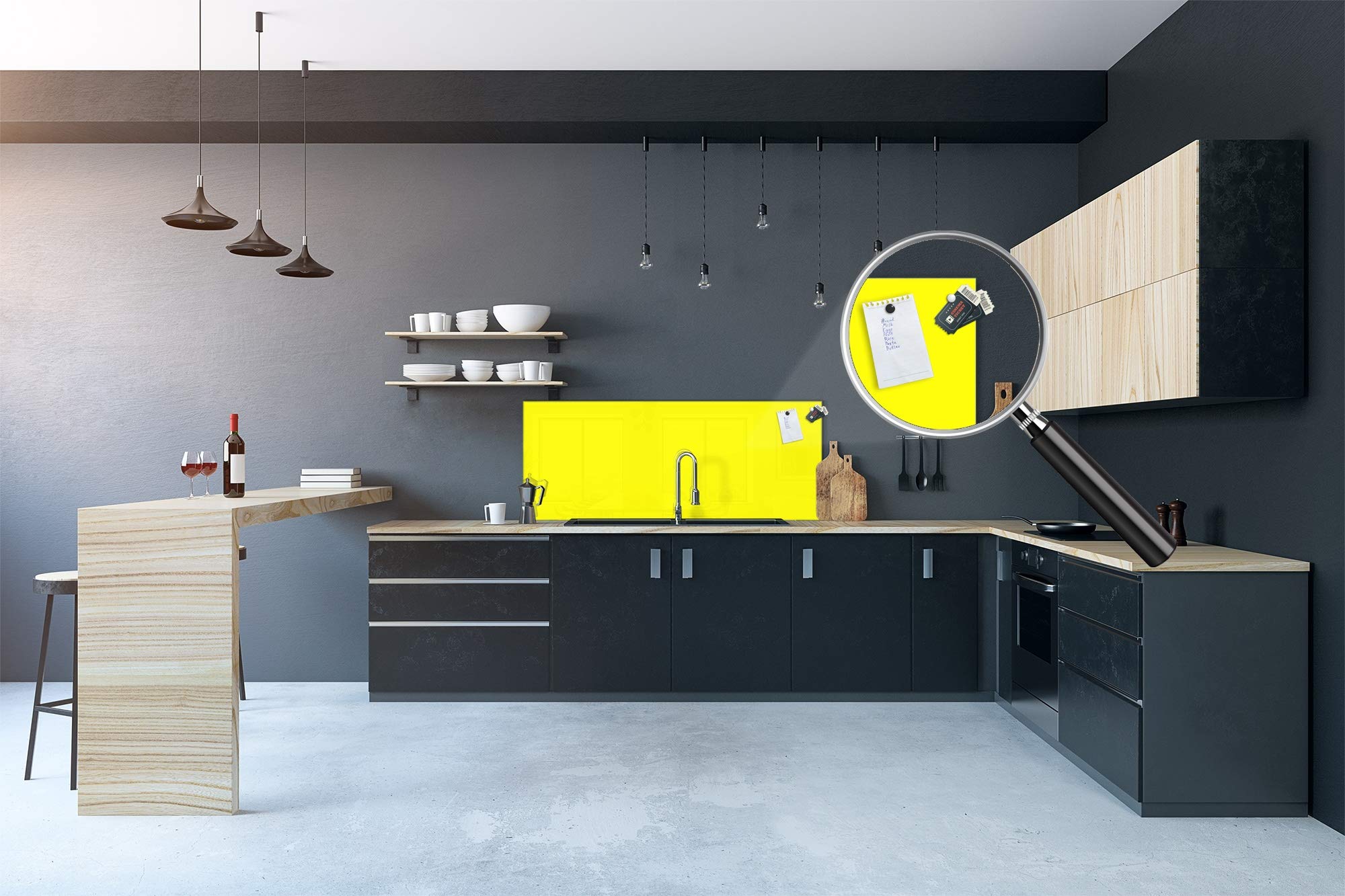 Crédence De Cuisine Magnétique En Verre Trempé Design - Panneau Décoratif Mural MBBS14A