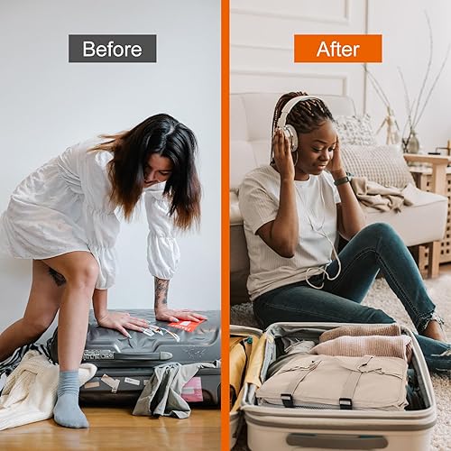 Miniatura 2 de TABITORA Estantes colgantes portátiles de viaje, organizador de armario, almacenamiento de equipaje con compartimento invisible multifuncional y