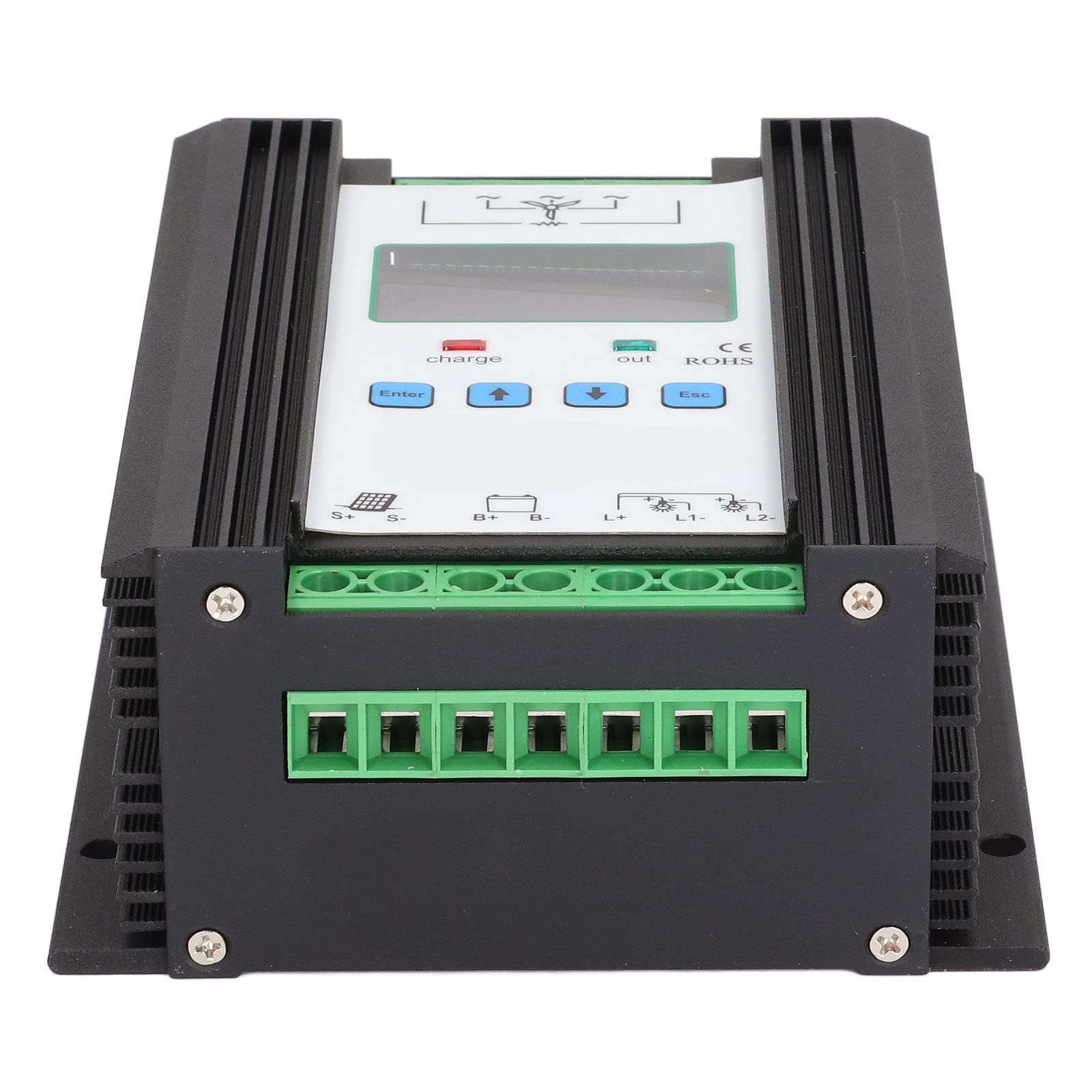 Regulador Híbrido Solar Eólico, 12V 24V 600W Controlador Híbrido Solar Eólico Pantalla LCD PWM Controlador de Carga Inteligente, Generadores Y Energía Portátil
