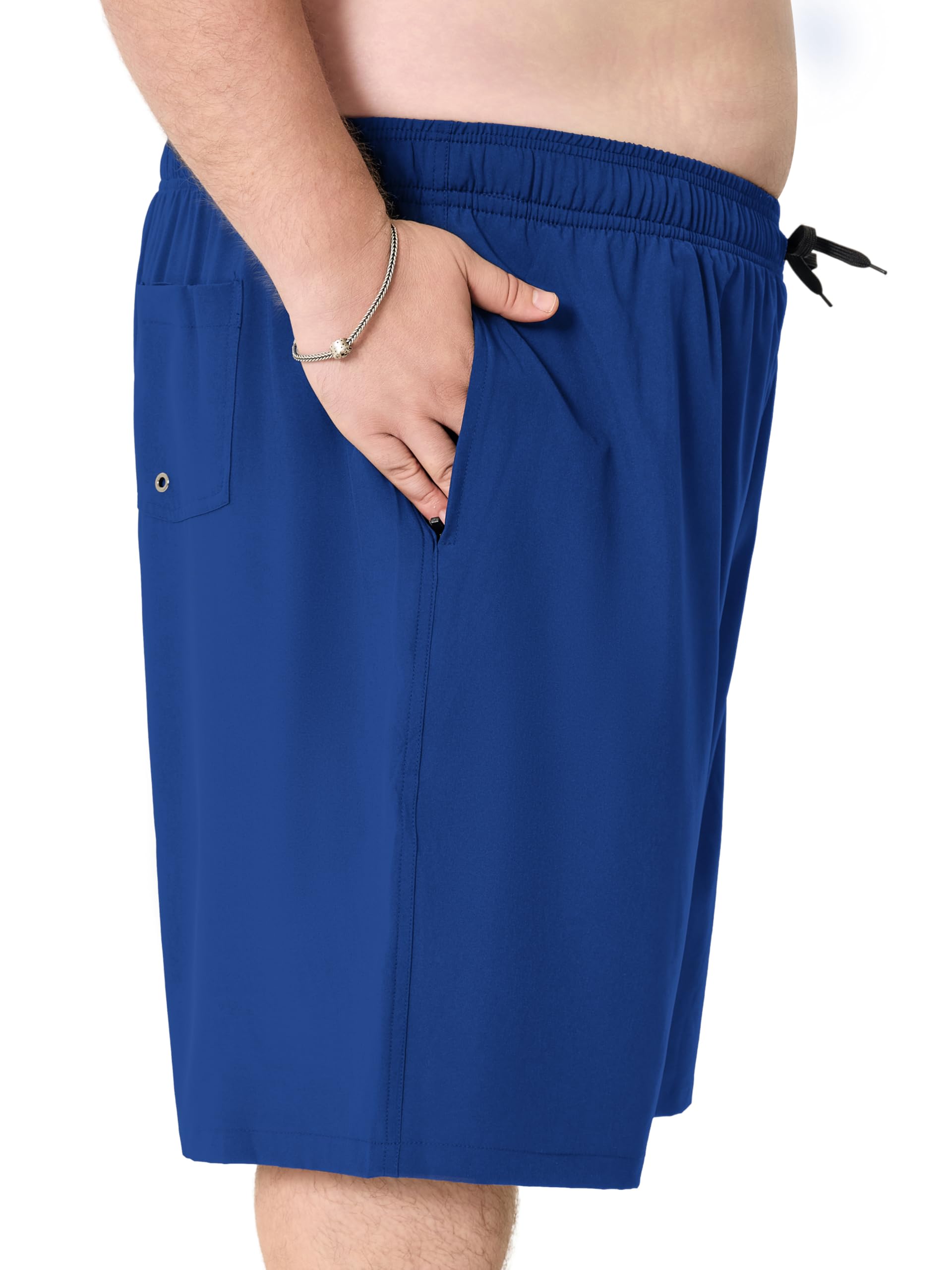 Arcweg Maillot de bain grande taille pour homme avec doublure de compression et poche zippée